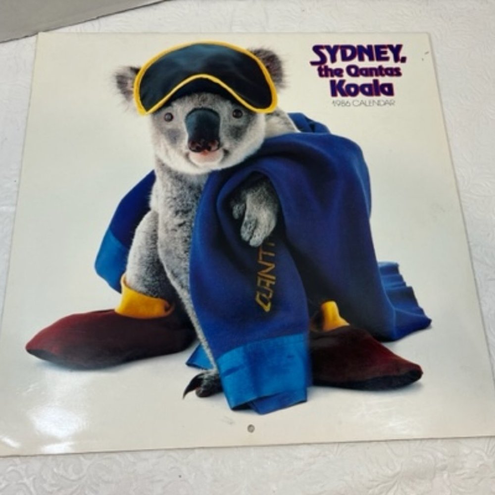 VTG "Sydney", the Qantas Koala Bear 1986 Calendar 12x12"